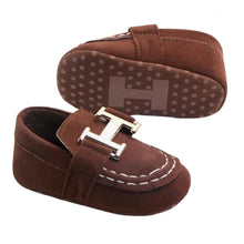 Load image into Gallery viewer, H-Bar Brown Driving Shoe
