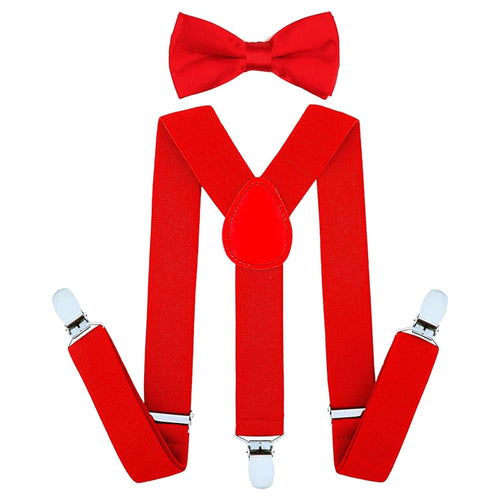 Red Suspenders & Bow Tie