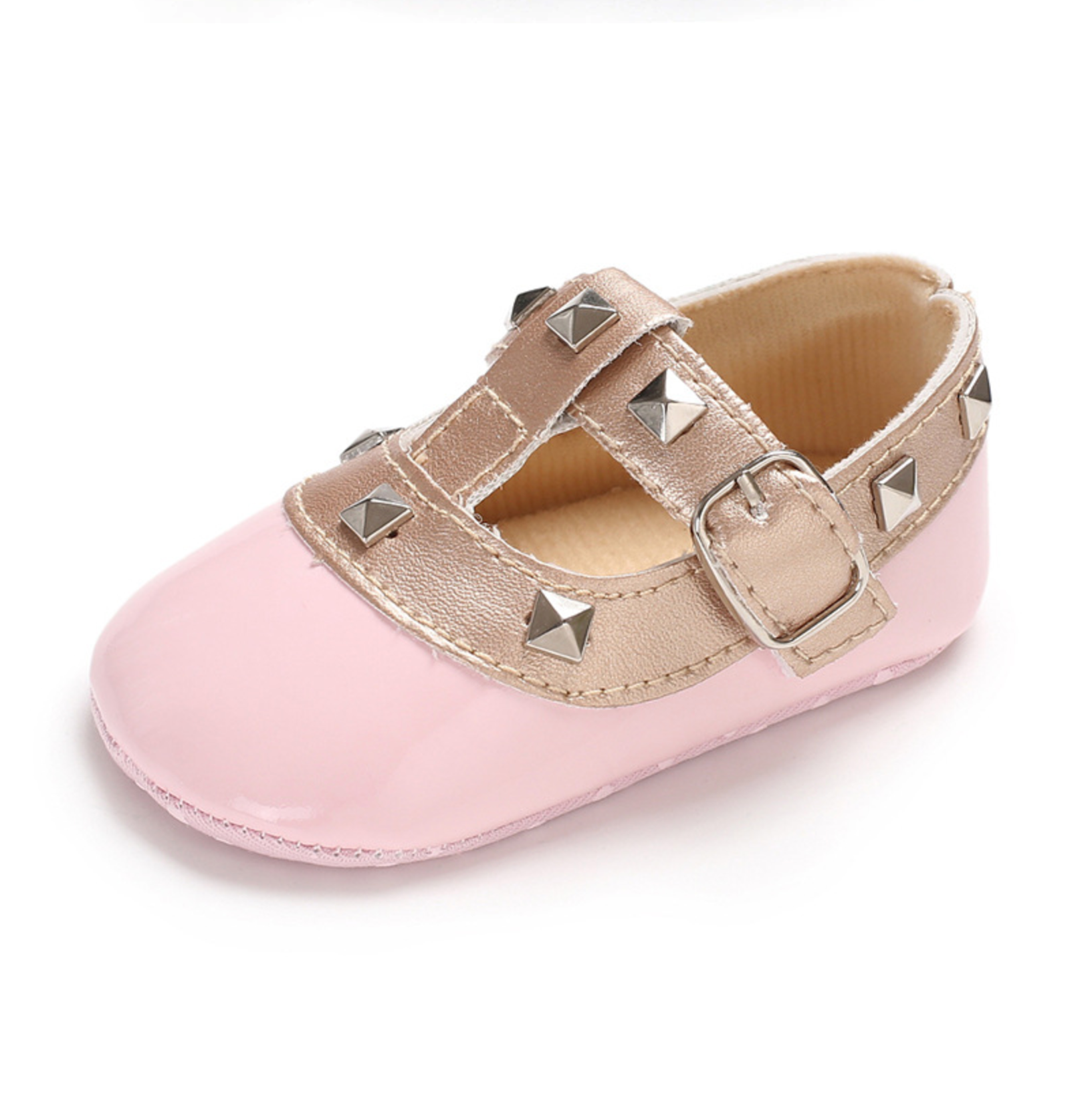 Gå ned Optagelsesgebyr klynke Valen-Tiny Pink Baby Shoes Inspired by RockStub Valentino Shoes – Baby Feet
